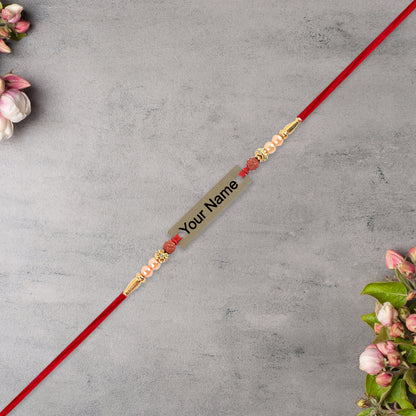 Rudraksha Rakhi with Name