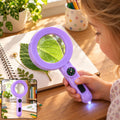 Handheld Magnifying Glass with LED Light and Compass for Nature Exploration (1 Pc)
