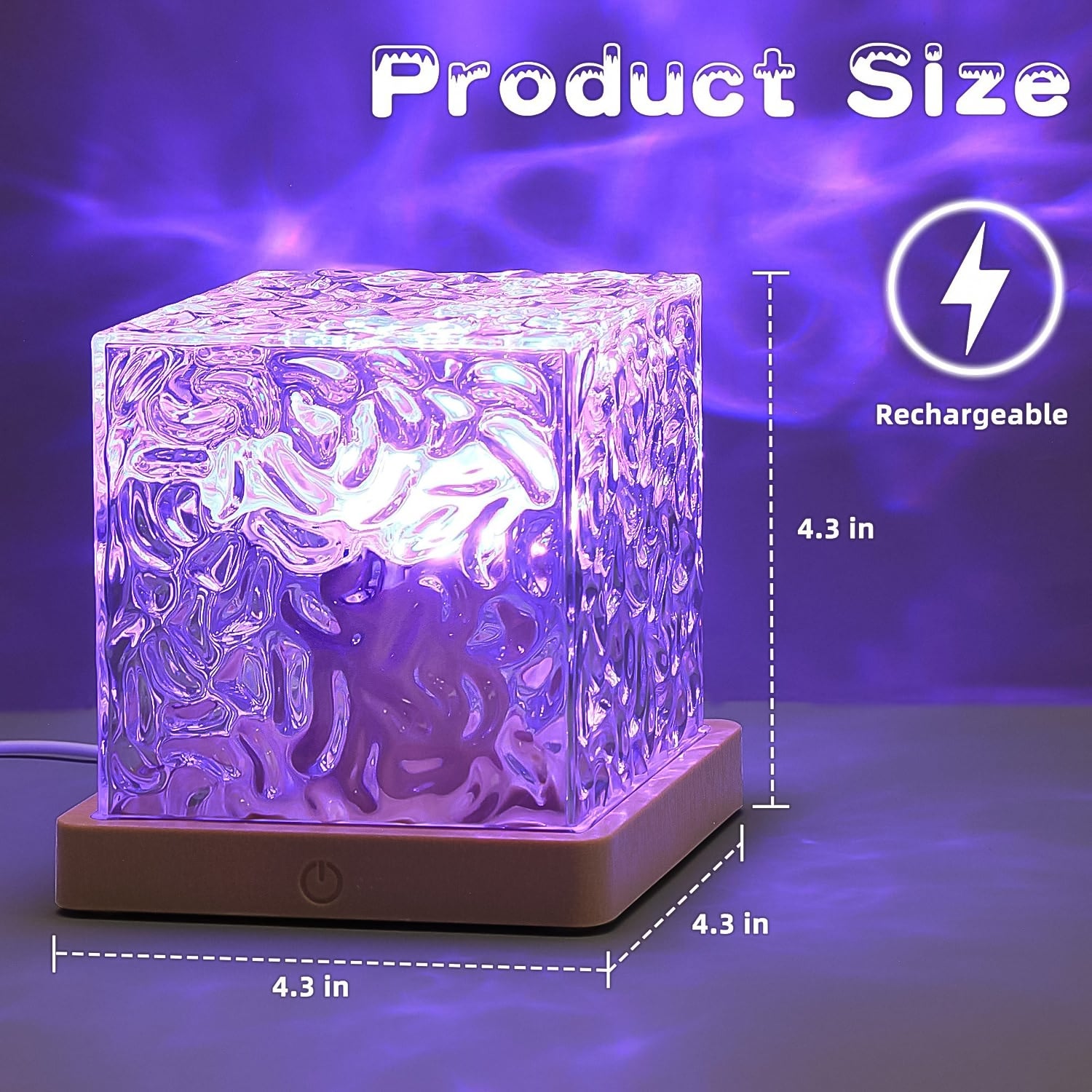 Ocean Wave Projector Lamp, 3D Water Wave LED Night Light, Water Ripple Night Lamp With Remote