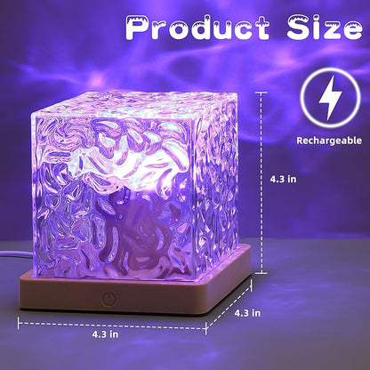 Ocean Wave Projector Lamp, 3D Water Wave LED Night Light, Water Ripple Night Lamp With Remote