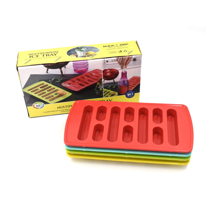 4 Pc Fancy Ice Tray used widely in all kinds of household places while making ices and all purposes.