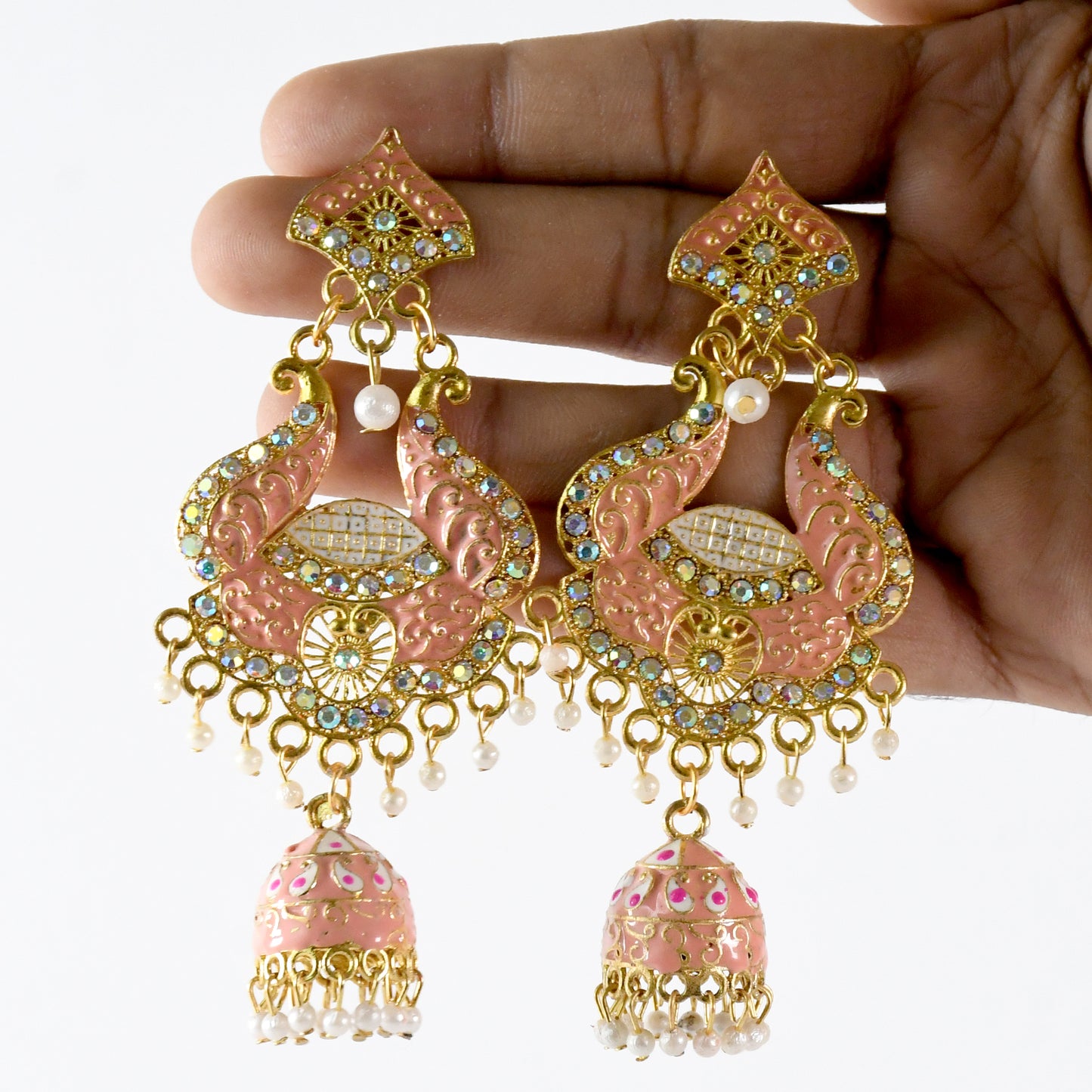 Elegant Long Jhumka Earrings with Intricate Detailing for a Bold Statement