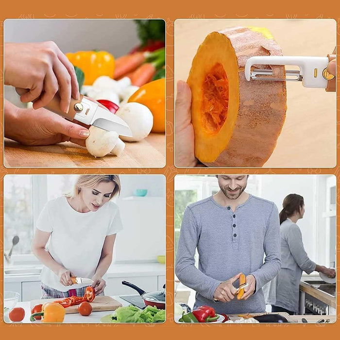 2 in 1  Knife, Multifunctional peeler fruit knife (1 Pc)