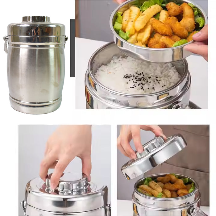 Stainless Steel Lunch Box, Insulated Lunch Box Double Vacuum‑Layer (2.2 Ltr.)