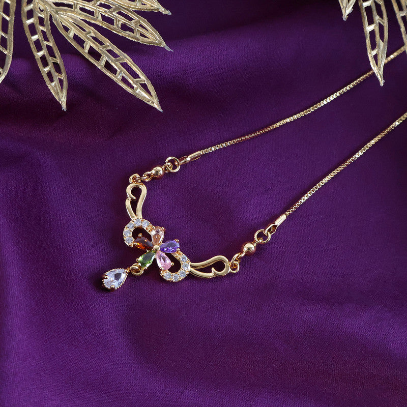 Stylish Multicolor Floral Pendant Necklace for Women