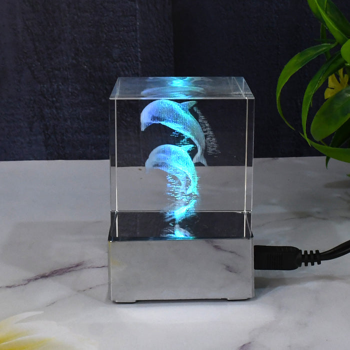 3D Mix Design LED Light, Desk Decor, LED Light Base, USB Charging (1 Pc / Mix Design)