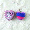 Heart Shape Gift Box & Plush Keychain – Cute 2-Piece Gift Set