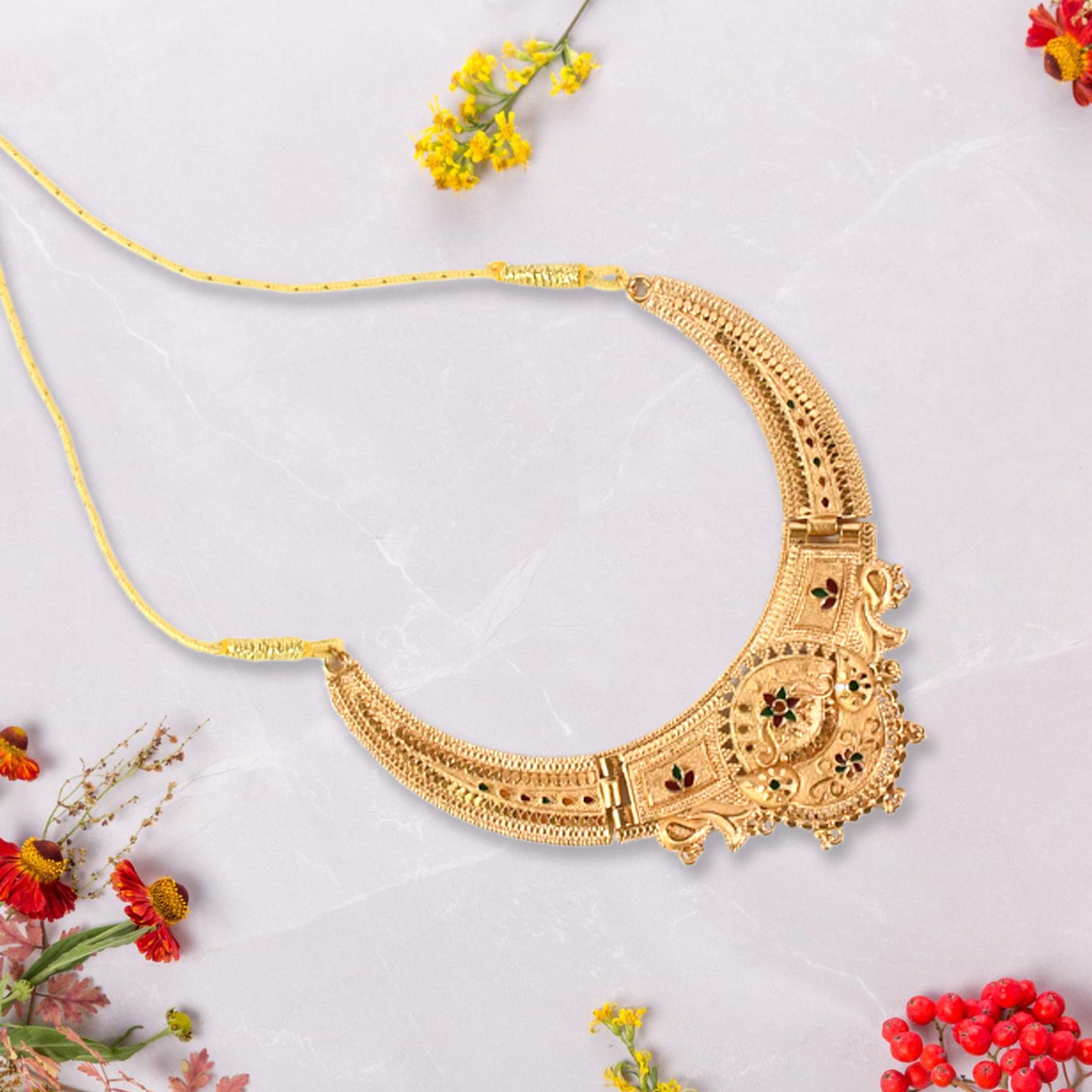 Elegant Gold-Plated Necklace Set