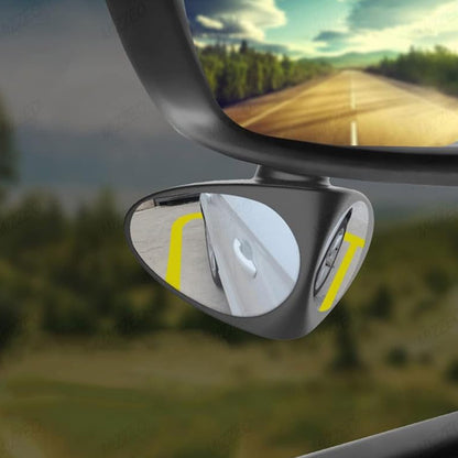 2 in 1 Car Blind Spot Mirror 360 Rotation Adjustable HD Glass (1 Pc)