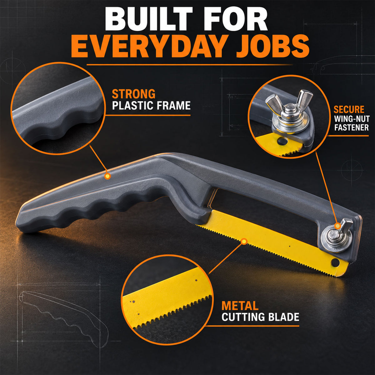 Mini Hacksaw – Compact Hand Saw for Metal & Wood | BoltForce