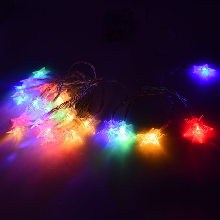 28 LED / Star 3.9 Meter Star Shape Led Light Battery Operated with Fla ...