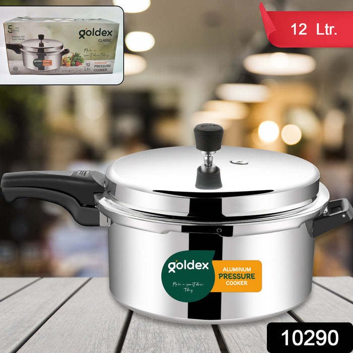 Aluminium Classic Goldex Pressure Cookers With Outer Lid (12 Litres)