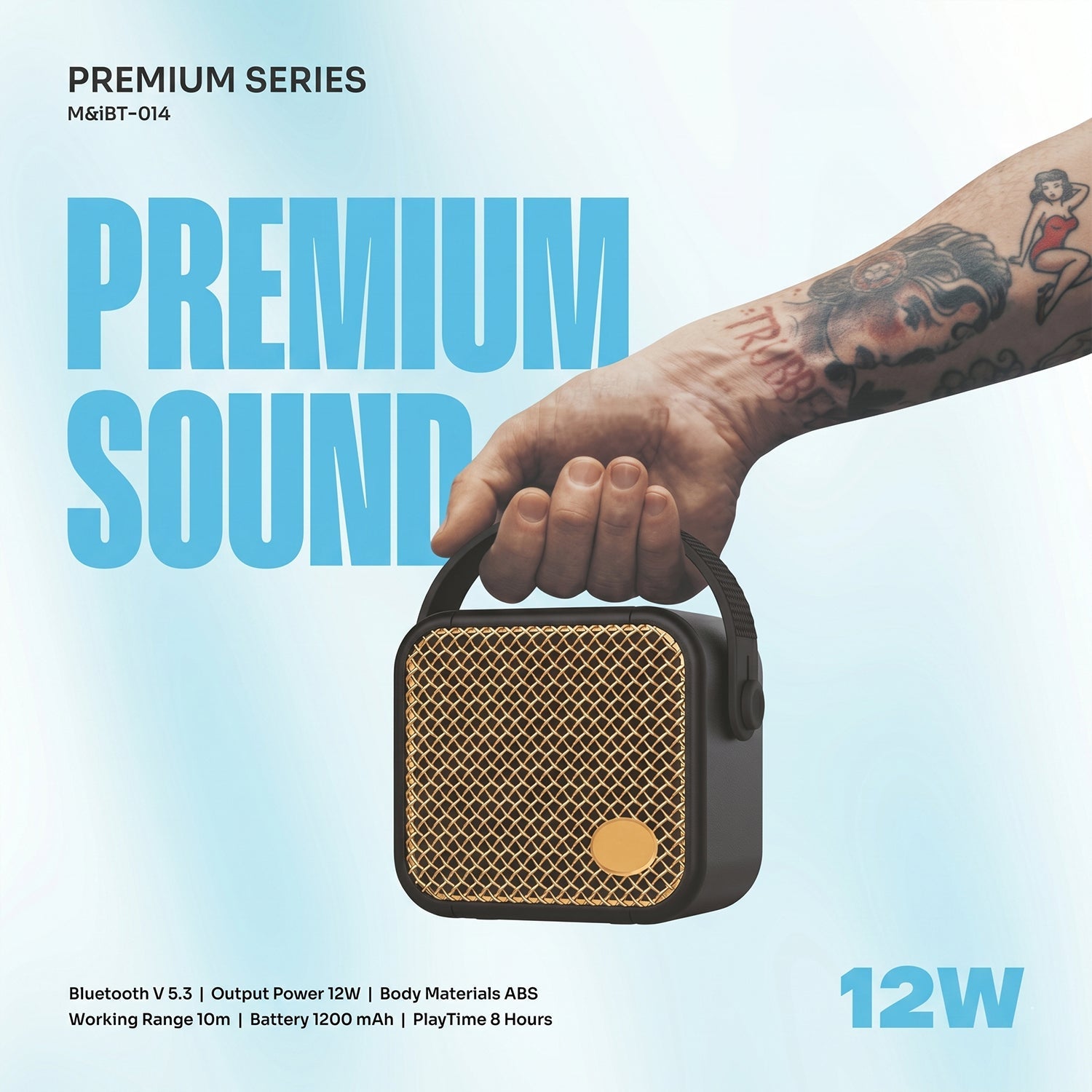 Premium Series 12W Wireless Mini Speaker (1 Pc)