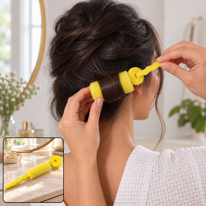 Soft Foam Hair Curling Roller with Locking Strap for Heatless Hairstyling (1 Pc)