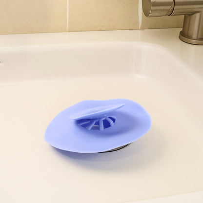 Creative 2-in-1 Blue Silicone Sewer Sink Sealer Cover Drainer (multicolour / 1 Pc)