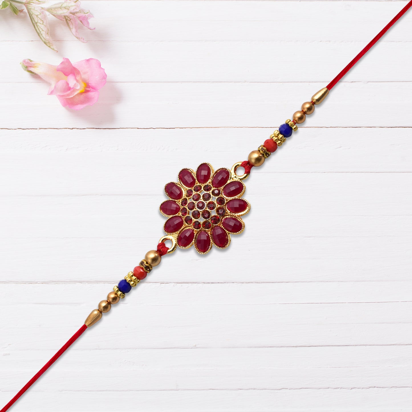 flower stone rakhi