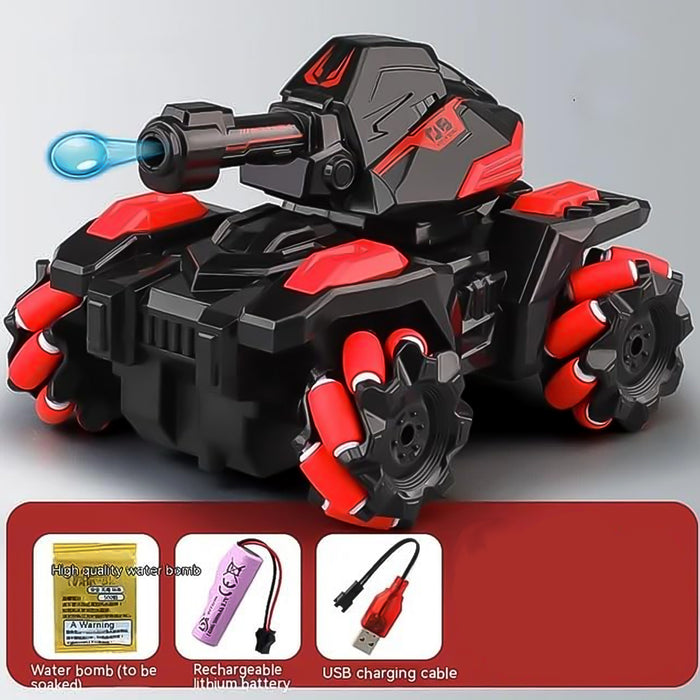 New Remote Control Vehicle 4wd Off Road Climbing Vehicle Water Bomb Armored Tank Battle Launcher Boys' Children's Toy Car (1 pc / With Remote)