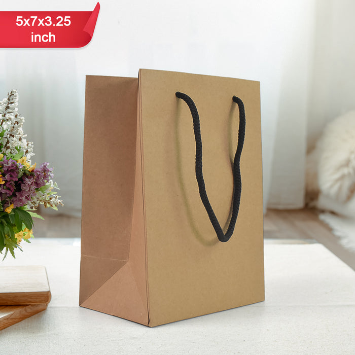 Mini Brown Paper Bag  (5x7x3.25 Inch)