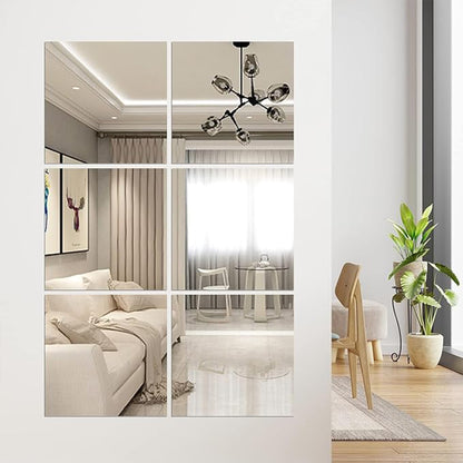 Flexible Acrylic Mirror Set (30x30 cm & 10 Pcs Set)