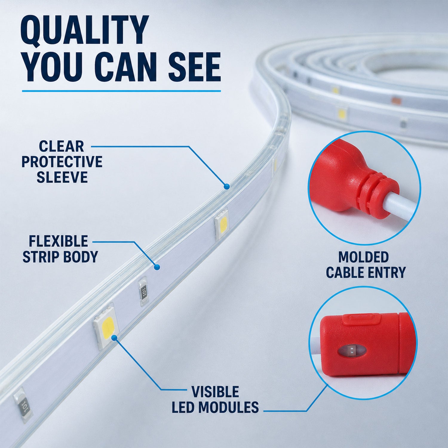 LED Rope Light 10 Metre with Plug and Switch Multicolour Strip (1 Pc)