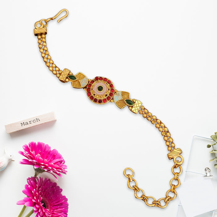 Sophisticated Gold-Plated Statement Bracelet