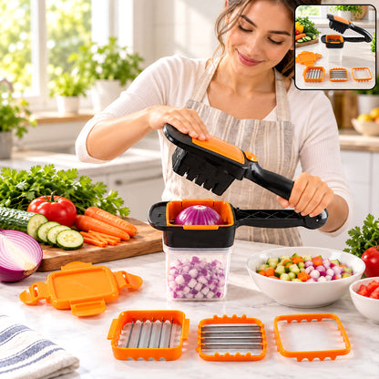 5 in 1 Vegetable Dicer for Kitchen, Onion and Salad Cutter Chopper (1 Pc)
