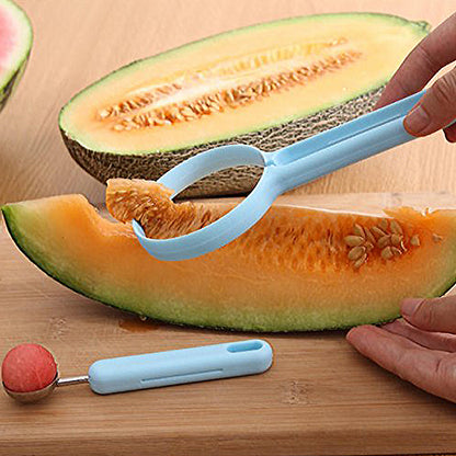 2 in 1 Kitchen Tool - Soft Fruit Peeler and Baller - Avocado, Papaya, Watermelon, Honey Dew - Kitchen Gadget Tool (1 Pc)