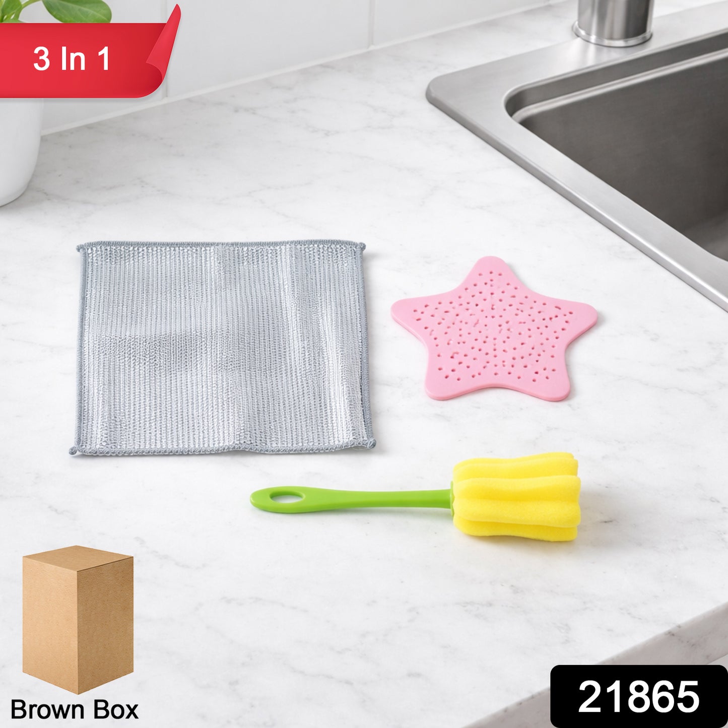Kitchen Cleaning Combo Kit showing all three tools
