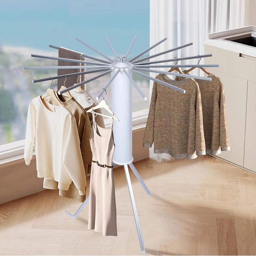 Octopus Rotating Clothes Drying Rack Stand - Foldable & Space Saving