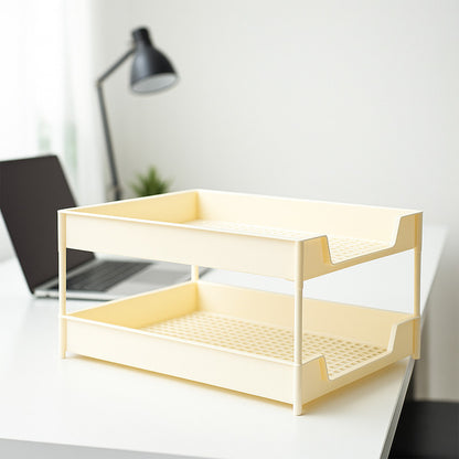 Office Mate 2-Layer Executive Document Tray | Premium Plastic File Organizer for Desk, Office & Home (37.5 cm x 27.5 cm x 16.5 cm)