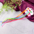 Kids Hair Extensions – 6 Pc Colorful Clip-In Braid Set