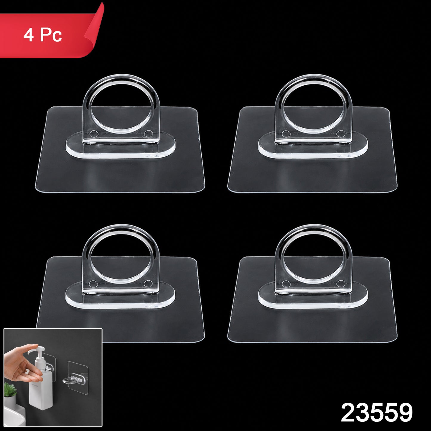 Self stick wall hooks showing strong hold on surface