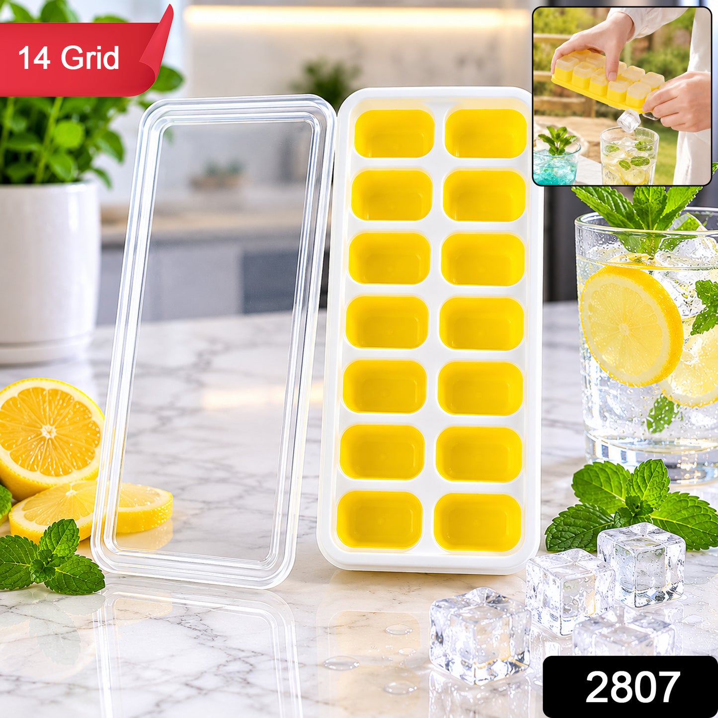 Ice cube tray with lid pack