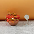 Mini Kalash Pooja Set – Decorative Copper-Style with Cloth Cover