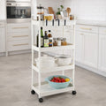 4 Layer Kitchen Trolley with Wheels – Multipurpose Storage Organizer