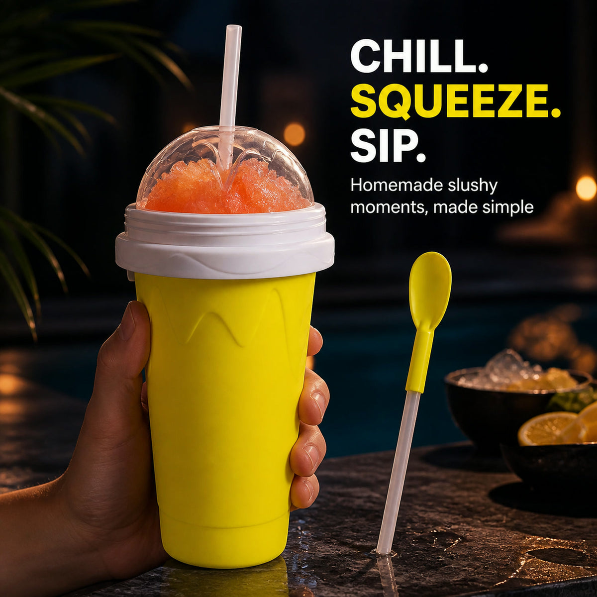 Frozen Smoothies Maker Cup – Double Layer Slushy | Tidy Table