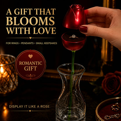 Red Rose Jewelry Box – Romantic Metal Gift | Glimmerly