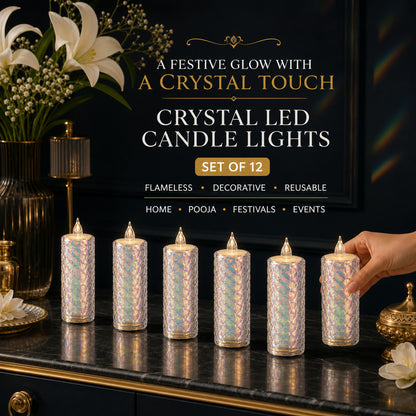 LED Tealight Candles – 12 Pack Flameless Diwali Lights | Indo Glow