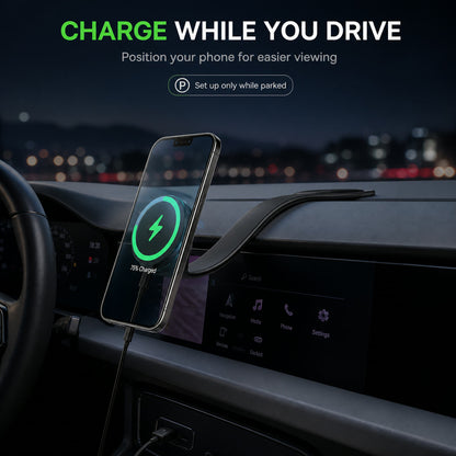 Wireless Car Charger – 15W Fast Charging & Secure Mount
