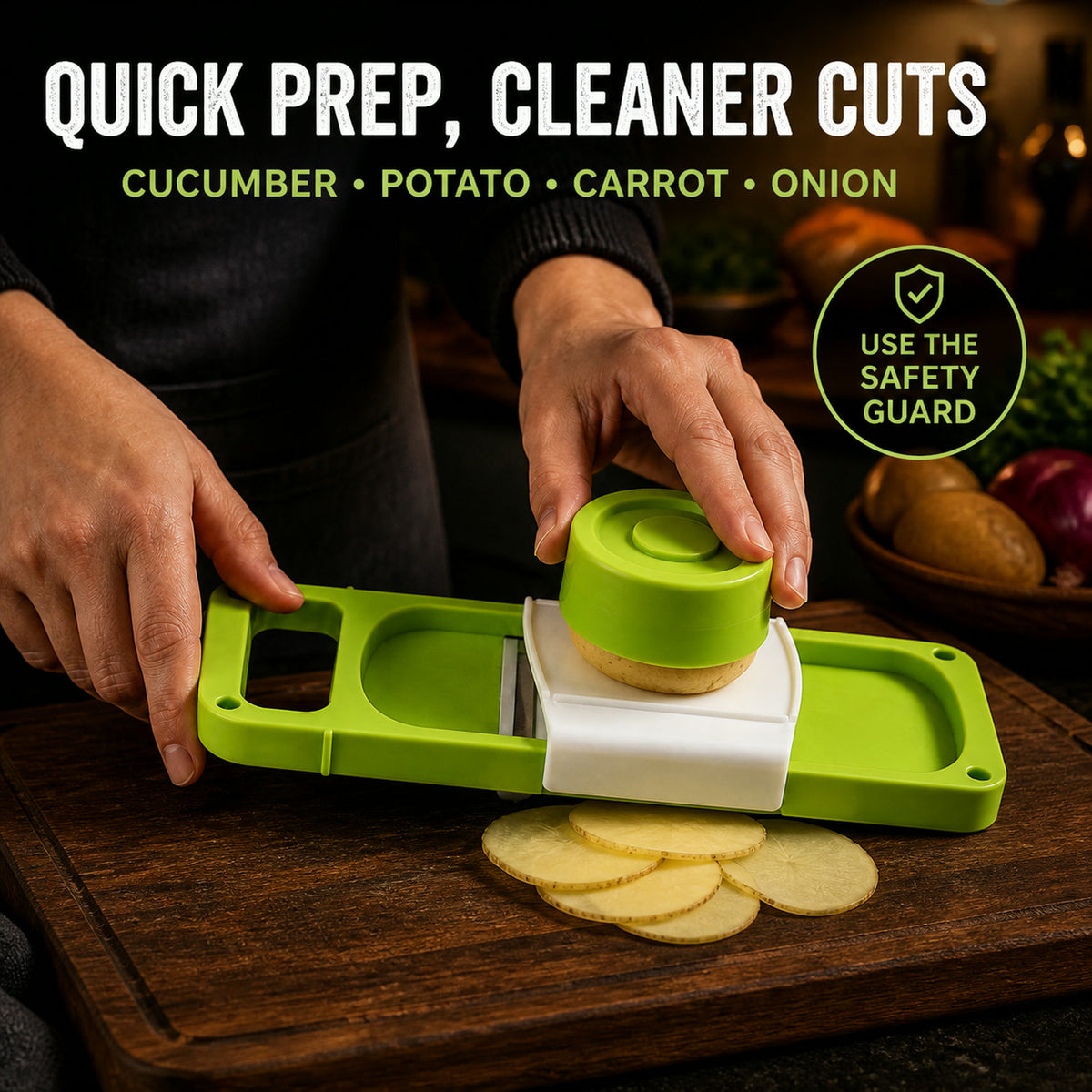 Foldable Vegetable Slicer – 5-in-1 Multi-Blade | CookAura