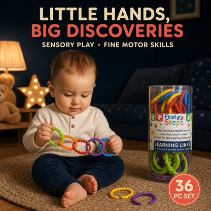 Baby Learning Links – 36 Pc Educational Toy Set for Motor Skills
