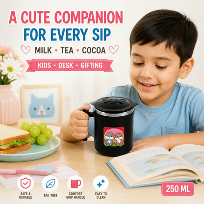 Cat Mug – 250 ml Insulated Stainless Steel for Kids & Gifting