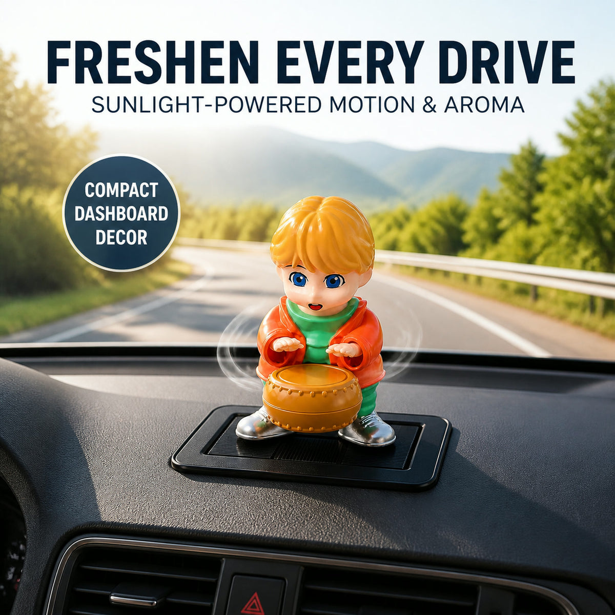 Solar Car Air Freshener – Drummer Design Aromatherapy | Velvet Wheels