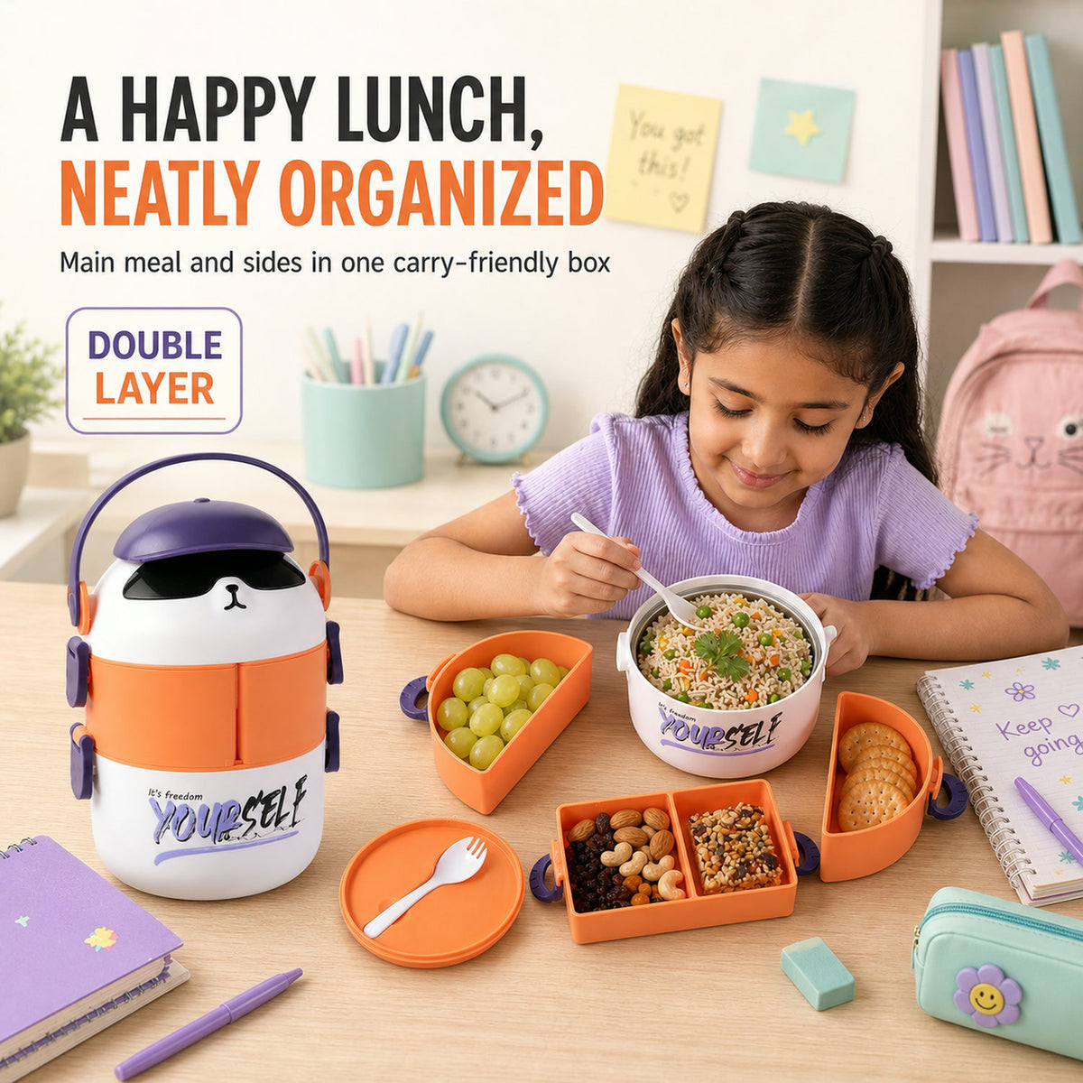 Kids Double Layer Lunch Box – The Perfect Food Storage Solution