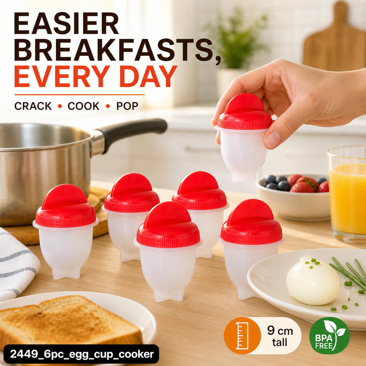 Nonstick Egg Boiler Cooker – Perfect Shell-Free Eggs | FirePot