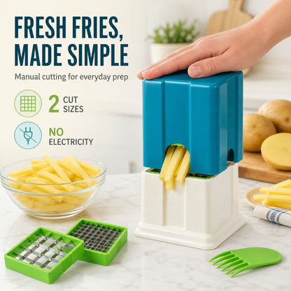 Potato Chipper Cutter – Stainless Steel French Fry Slicer