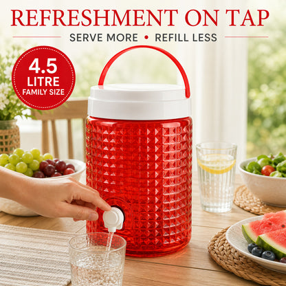 Plastic Water Jug 4.5 Litre – Diamond Cut & Leakproof | ChillPour