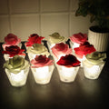 Rose Shaped Flameless LED Candles – Elegant Romantic Decor Set