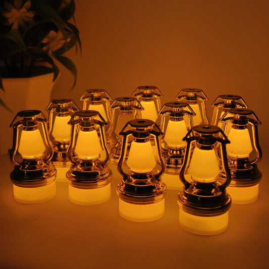 Decorative Vintage Lantern Style Flameless LED Candles (12 Pc)