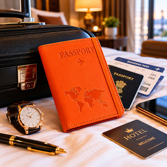 Premium Multifunction Travel Passport Holder & Wallet (15x11cm / 1 Pc)